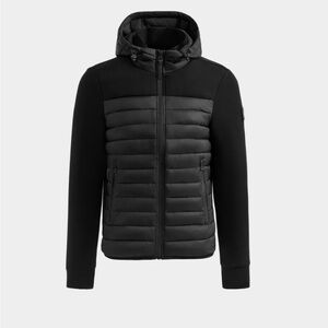 RUDSAK Men's Black Hooded Puffer Jacket